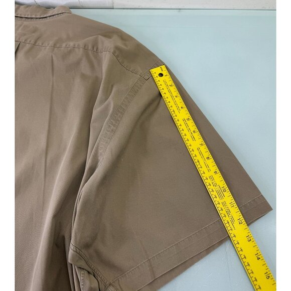 Polo Ralph Lauren Shirt Mens 4XLT Big & Tall Khaki Tan Short Sleeve Button Down - Picture 8 of 8